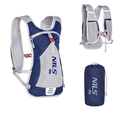 Рюкзак для бігу NILS CAMP NC1708 Tripper 10 л, сіро-синій