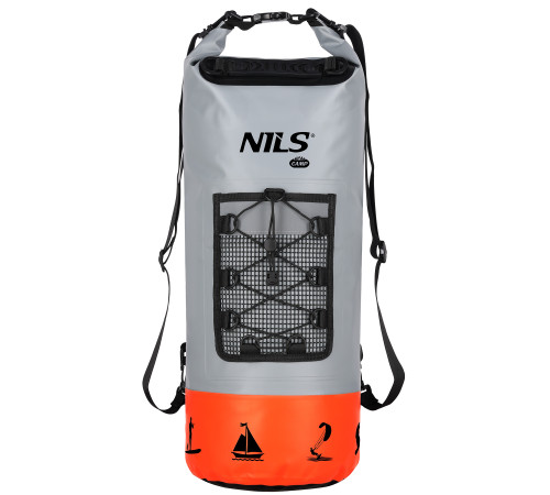 Герморюкзак NILS CAMP NC17108 25 л, сіро-помаранчевий