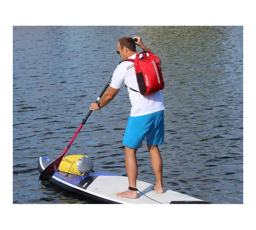 Рюкзак водонепроникний OverBoard OB1225R-EU 20 л - чорно-червоний