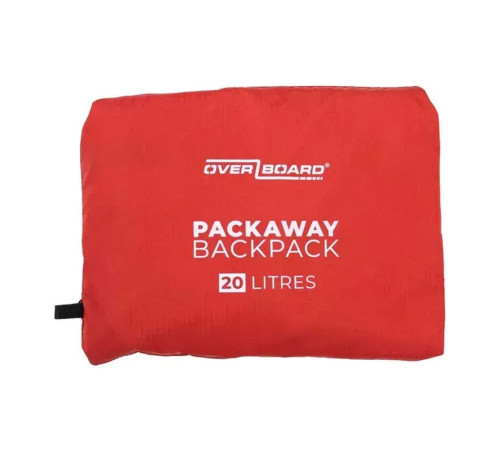 Рюкзак водонепроникний OverBoard OB1225R-EU 20 л - чорно-червоний