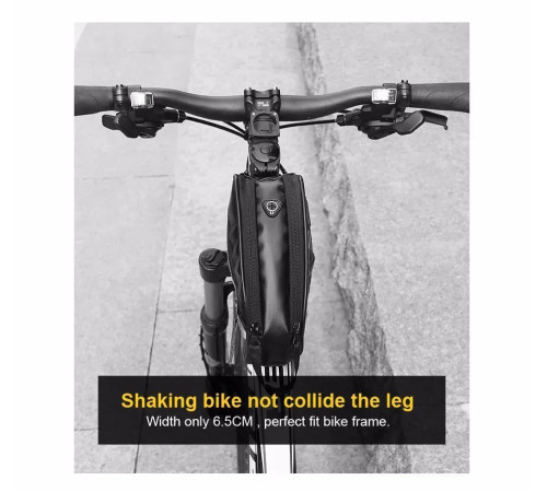 Сумка на раму Rhinowalk Top Tube T31 1.3 л, чорна