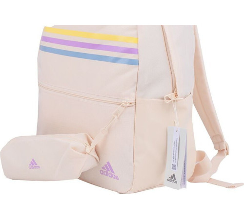 Шкільний міський спортивний рюкзак Adidas Classic Horizontal 3-Stripes кремовий IL5778 Шкільний міський спортивний рюкзак Adidas Classic Horizontal 3-Stripes кремовий IL5778