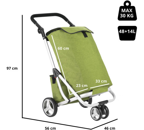 Сумка-візок ShoppingCruiser 3 Wheels Green (650071) Сумка-візок ShoppingCruiser 3 Wheels Green (650071)