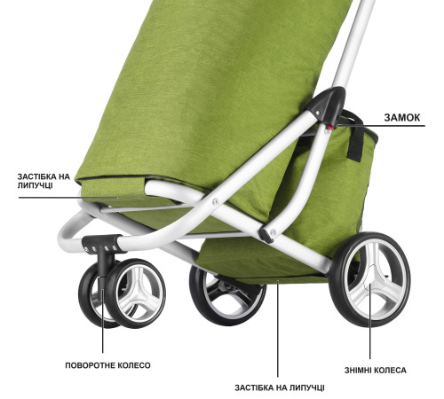 Сумка-візок ShoppingCruiser 3 Wheels Green (650071) Сумка-візок ShoppingCruiser 3 Wheels Green (650071)