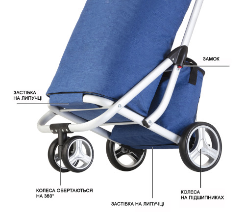 Сумка-візок ShoppingCruiser 3 Wheels Blue (650062) Сумка-візок ShoppingCruiser 3 Wheels Blue (650062)