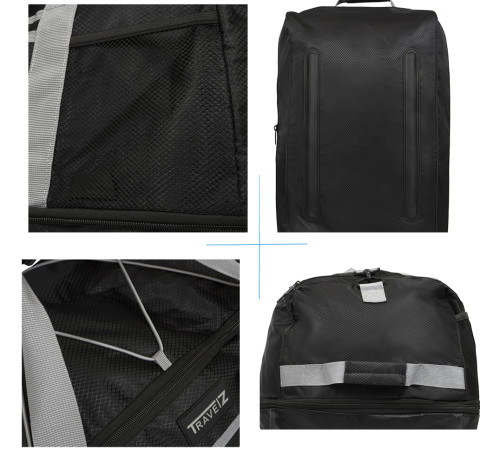 Сумка дорожня на колесах TravelZ Wheelbag Doubleloader foldable black (603096) Сумка дорожня на колесах TravelZ Wheelbag Doubleloader foldable black (603096)