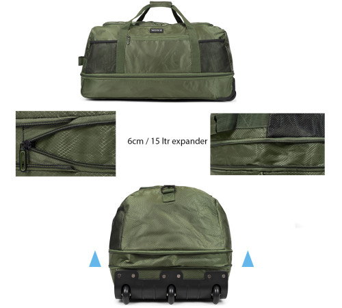 Сумка дорожня на колесах TravelZ Wheelbag Doubleloader foldable green (603097) Сумка дорожня на колесах TravelZ Wheelbag Doubleloader foldable green (603097)