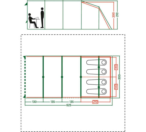Намет туристичний Coleman Castle Pines 4L