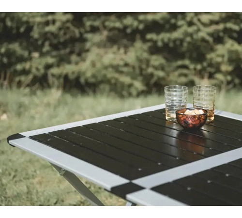 Стіл розкладний Easy Camp Aspen L, 70 x 110 x 70 см, чорно-білий