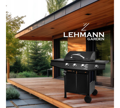 Газовий гриль LEHMANN TEXAS 3+1 чорний Газовий гриль LEHMANN TEXAS 3+1 чорний