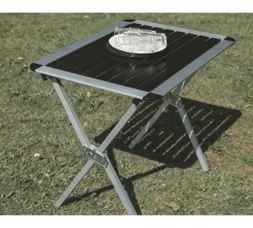 Стіл розкладний Easy Camp Aspen M, 60 × 80 × 70 см, біло-чорна