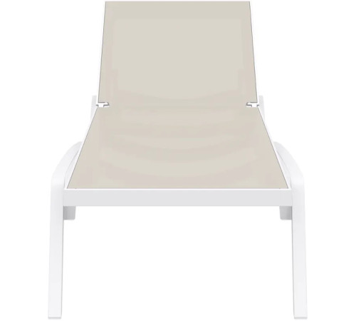 Шезлонг Siesta Pacific, 193 х 68 х 35 см - біло-бежевий