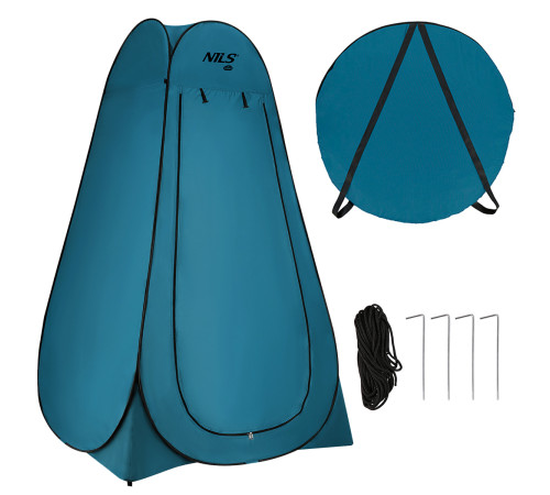 Намет санітарний NILS CAMP NC1706, 120 х 120 х 190 см, синьо-зелений