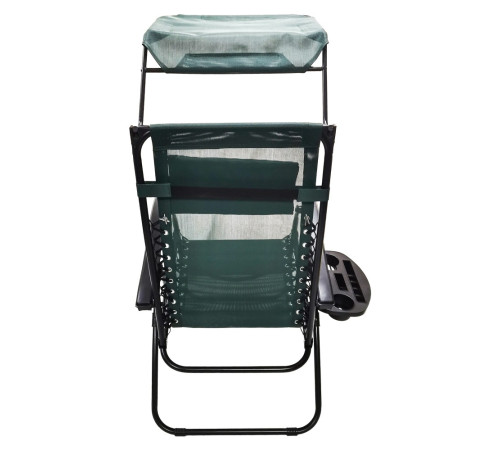 Шезлонг із захисним козирком Bonro SP-167A, 173 х 52 х 108 см - зелений