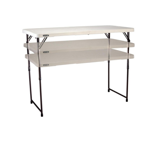 Стіл розкладний Lifetime 4428 регульований, білий граніт, 122 см