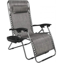 Шезлонг Bonro СПА-167A, 160 х 66 х 114 см - сірий