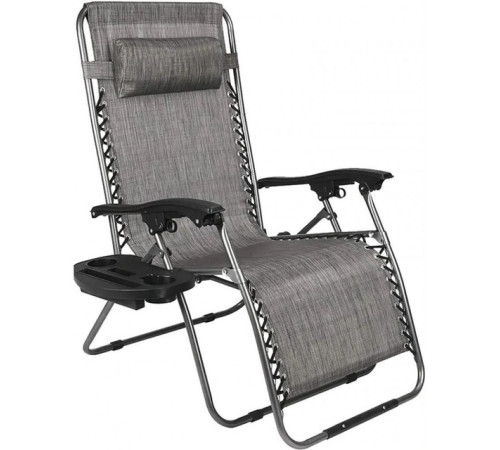 Шезлонг Bonro СПА-167A, 160 х 66 х 114 см - сірий