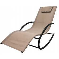 Шезлонг-гойдалка Bonro BG-01, 147 х 55,5 х 84 см - коричнева