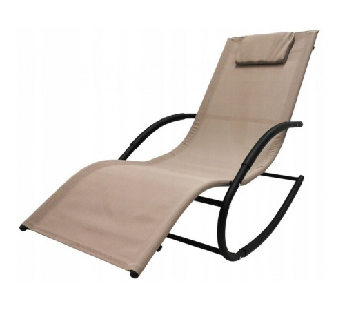 Шезлонг-гойдалка Bonro BG-01, 147 х 55,5 х 84 см - коричнева