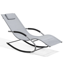 Шезлонг-гойдалка Bonro BG-01, 147 х 55,5 х 84 см - сіра