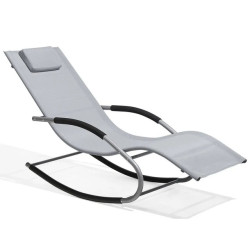 Шезлонг-гойдалка Bonro BG-01, 147 х 55,5 х 84 см - сіра