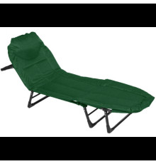Шезлонг розкладний Bonro B2002-4, 127 х 61 х 80 см - темно-зелений