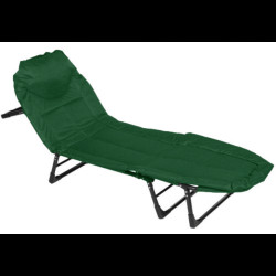 Шезлонг розкладний Bonro B2002-4, 127 х 61 х 80 см - темно-зелений