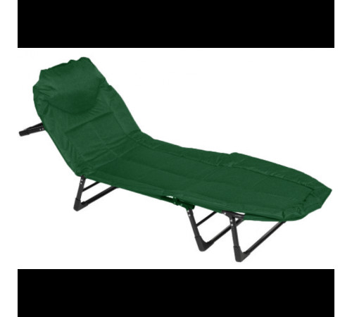 Шезлонг розкладний Bonro B2002-4, 127 х 61 х 80 см - темно-зелений