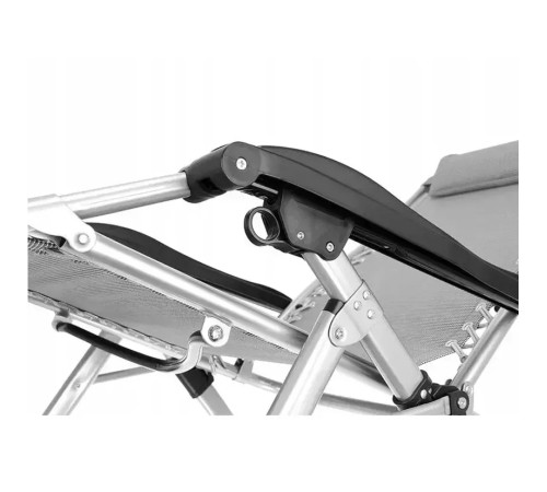 Шезлонг складаний Bonro BG-007, 173 х 47 х 111 см - сірий