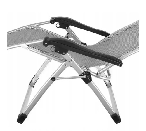 Шезлонг складаний Bonro BG-007, 173 х 47 х 111 см - сірий