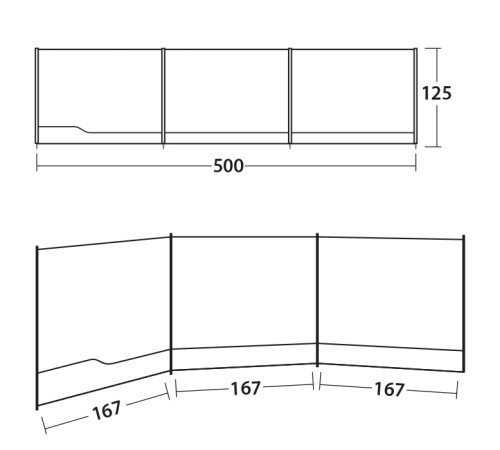 Тент пляжний Outwell Windscreen Grey (111161) Тент пляжний Outwell Windscreen Grey (111161)