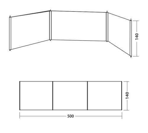 Тент пляжний Easy Camp Windscreen Granite - сірий