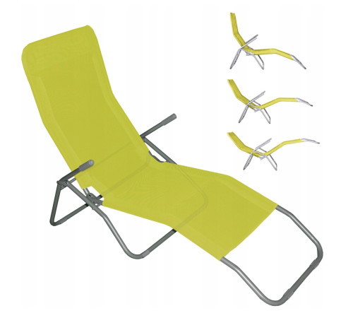 Крісло-шезлонг Jumi розкладний 166 х 57 х 100 см - зелений