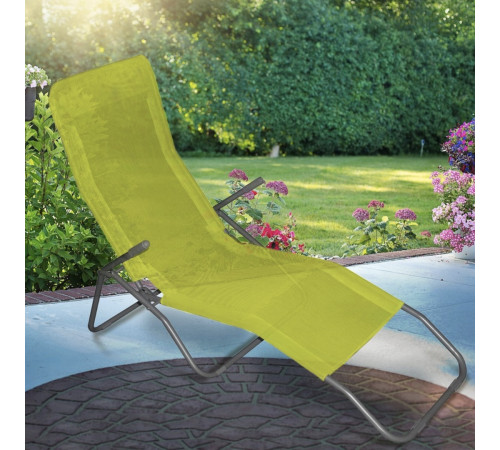 Крісло-шезлонг Jumi розкладний 166 х 57 х 100 см - зелений