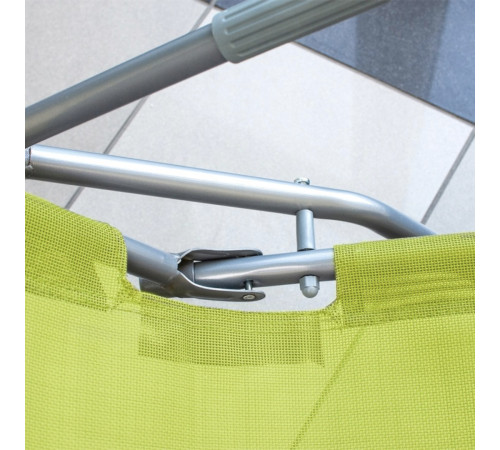 Крісло-шезлонг Jumi розкладний 166 х 57 х 100 см - зелений