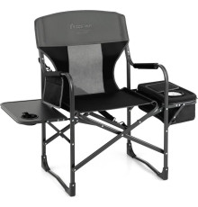 Крісло для кемпінгу Costway 113 x 56 x 98 см - чорно-сіре