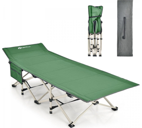 Лежак для кемпінгу Costway 188 x 65 x 51 см - зелений