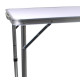 Стіл туристичний розкладний Jumi Economix з 4 стільцями 120 х 60 см - білий