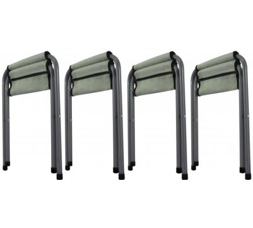 Стіл туристичний розкладний Jumi Economix з 4 стільцями 120 х 60 см - білий