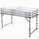 Стіл туристичний розкладний Jumi Economix з 4 стільцями 120 х 60 см - білий