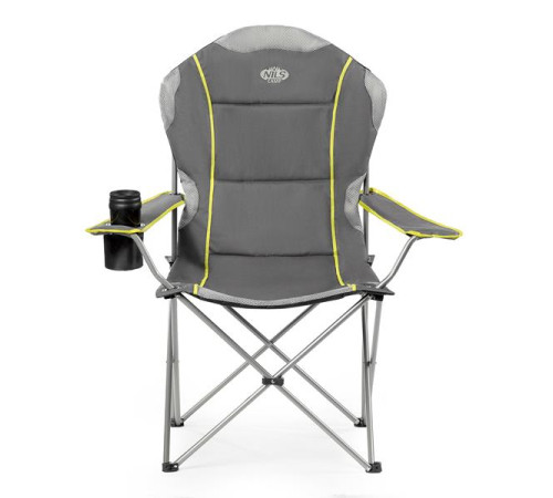 Крісло для кемпінгу NILS CAMP NC3080, сіро-лаймове