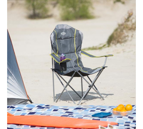 Крісло для кемпінгу NILS CAMP NC3080, сіро-лаймове