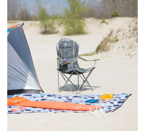 Крісло для кемпінгу NILS CAMP NC3080, сіро-лаймове