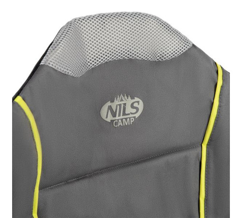Крісло для кемпінгу NILS CAMP NC3080, сіро-лаймове