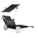 Шезлонг Outtec Sun з дашком, чорний