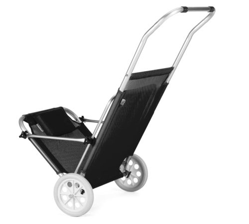 Шезлонг Outtec Sun з дашком, чорний Шезлонг Outtec Sun з дашком, чорний