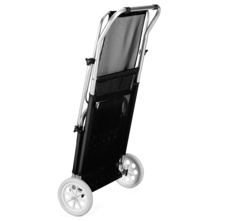 Шезлонг Outtec Sun з дашком, чорний Шезлонг Outtec Sun з дашком, чорний