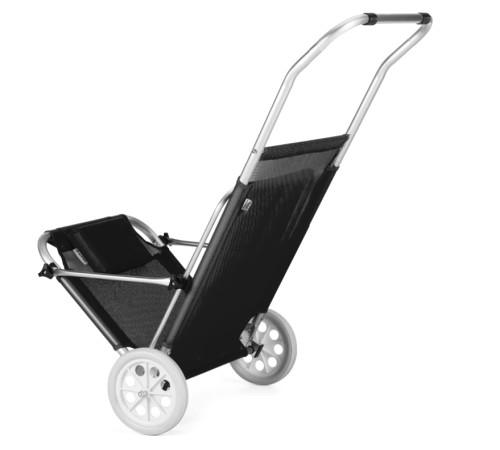 Шезлонг Outtec Sun з дашком, чорний Шезлонг Outtec Sun з дашком, чорний