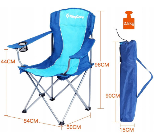 Розкладне крісло для кемпінгу KING CAMP Blue Розкладне крісло для кемпінгу KING CAMP Blue