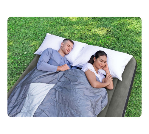 Матрац надувний Bestway 6713N 203x152 см, чорно-сірий Матрац надувний Bestway 6713N 203x152 см, чорно-сірий